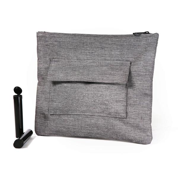 Polyester Carbon Lined Bags Smell Proof Container With Two Proof Zipper Closure