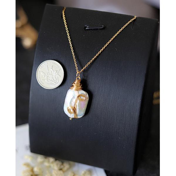 Fashion Freshwater Baroque Pearl Necklace For Women Baroque Pearl Metal Charm Pendants Choker Neaclace Jewerly Set