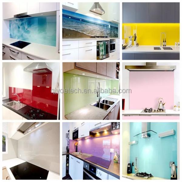 Scratch-Resistant Colored Tempered Glass Splashback Panels for Kitchen Improvement