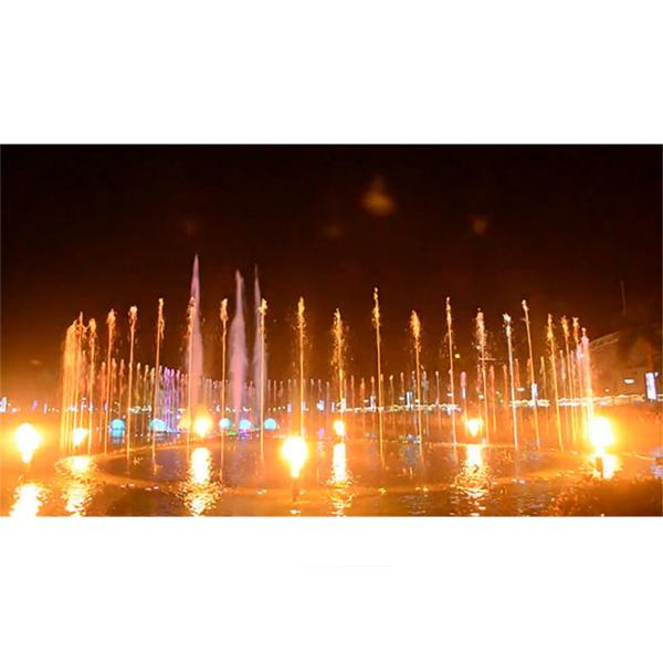 Stainless Steel Flaming Water Fountain Fire Laser Light Show In The River