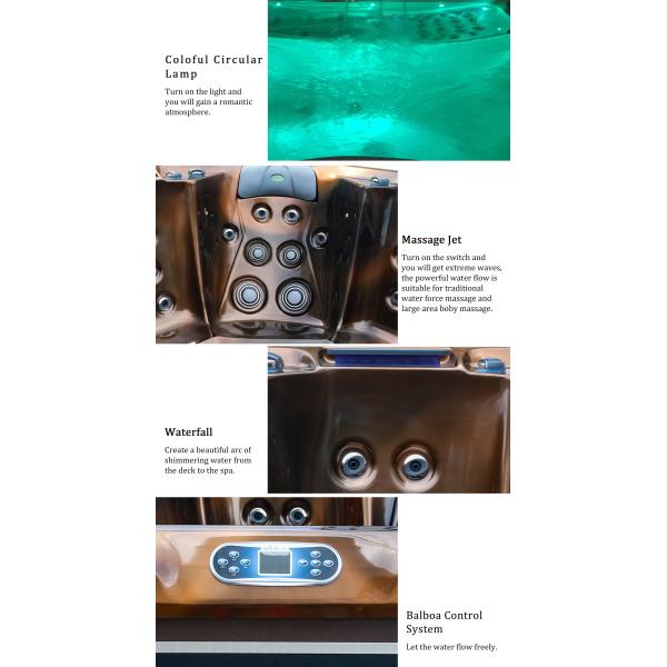 5 Person Acrylic Outdoor Spa Massage Bathtub Whirlpool Spa Hot Tub