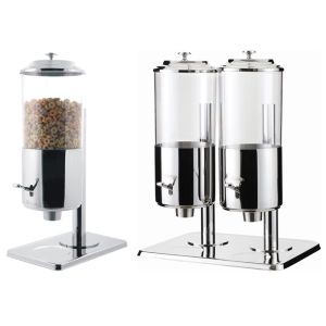 China Dry Food Catering Buffet Equipment , Single And Double Stainless Steel Cereal Dispenser on sale