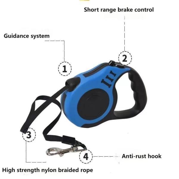 Nylon Retractable Dog Leash 3M Length Automatic Pet Leash Pet Accessories