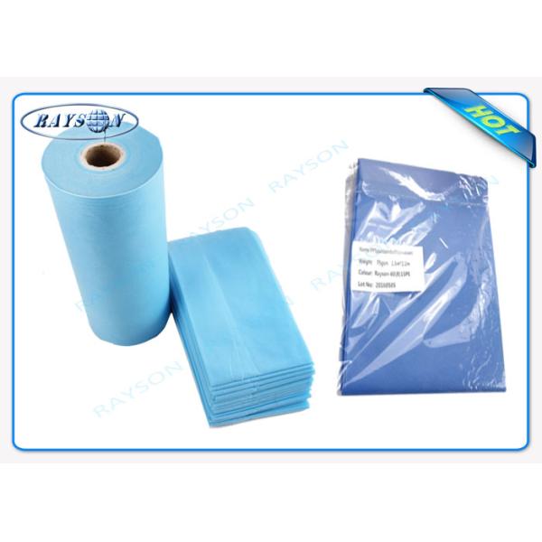 100% Flesh PP Nonwoven Bed Sheet , Medical Bed Sheets Blue Color Packing In Roll
