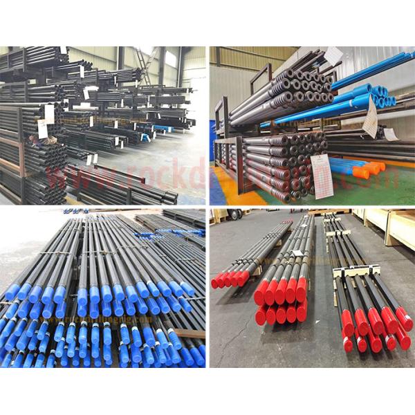 Forging Threaded Drill Rod / Mining Drill Rods For Road Construction Hole Drilling