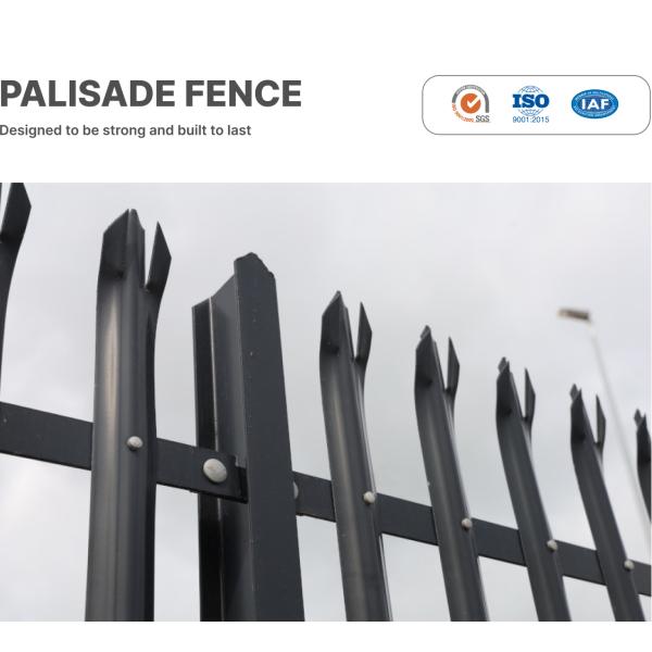 Low Prices galvanized steel fence price post brackets palisade fence