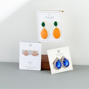 China Jewelry Card Printed Hang Tags Hook Earrings Packaging Custom Label on sale