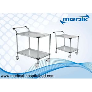 Cheap Detachable Double Shelves Medical Instrument Trolley With Pushing Hand wholesale
