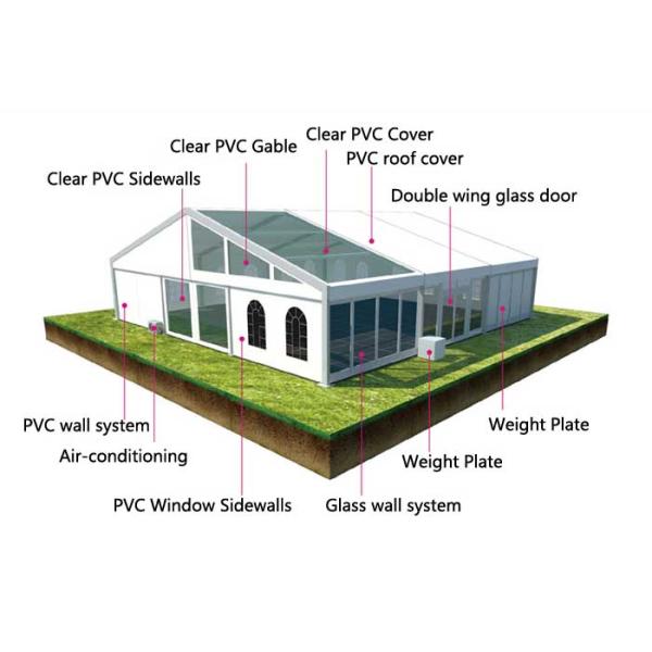 Modular 40x50m Aluminum Frame Tent For Epidemic Prevention