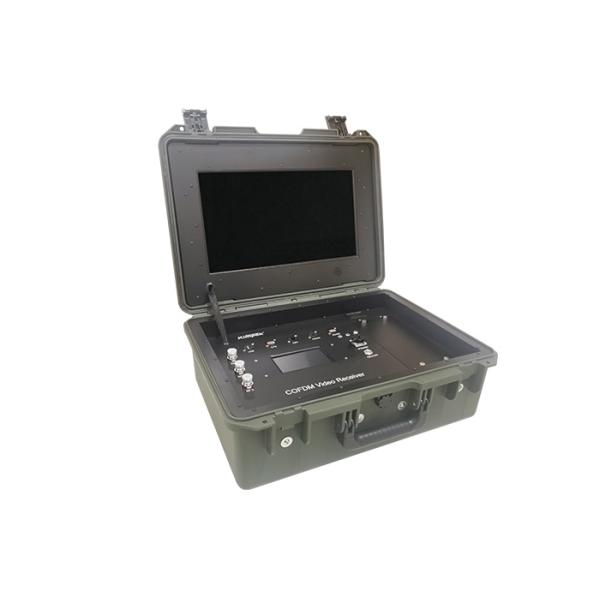 Tactical Wireless COFDM Video Receiver with 17 inch LCD Screen Ground Control Station