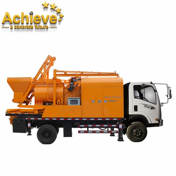AI-40JBC Trailer-mounted Concrete Mixer Pump Mobile Self loading Concrete Pump with Mixer Cement Mixer JBC40/450