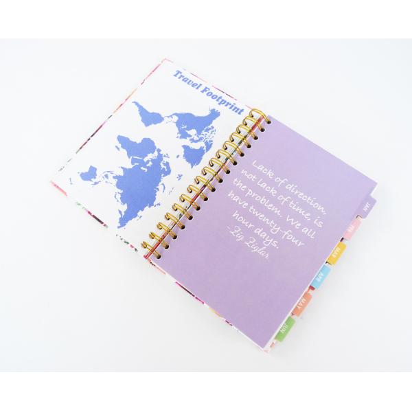 Glue Binding Hardcover Notebook Printing 6x8 Inch Gold Blank Spiral Bound Notebook