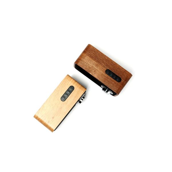 TF Card Supported Wooden Bluetooth Speaker , Line - In Function Wooden Stereo Speakers