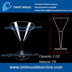 Cheap PS 6oz disposable plastic margarita glass and cup mould/large plastic martini glasses mold wholesale