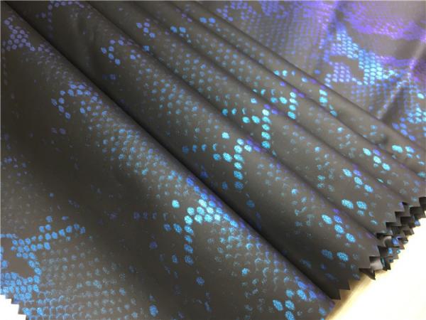 Quality Black Color 0.15mm Tpu Laminated Fabric , Fashion Coat Synthetic Leather Fabric for sale