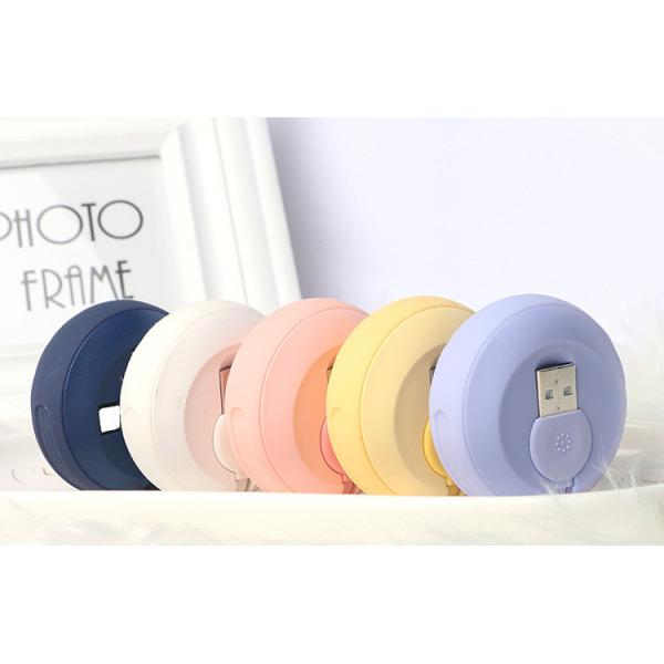 2.1A Mobile Phone Cables Retractable Flat 3 In 1 USB Charging Cable Type C Micro Charger