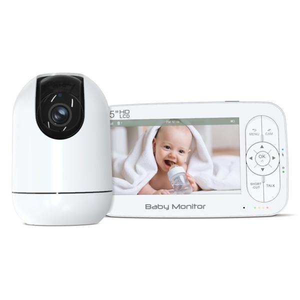 5 Inch Full HD Smart Baby Monitor with Night Vision and Two-Way Audio