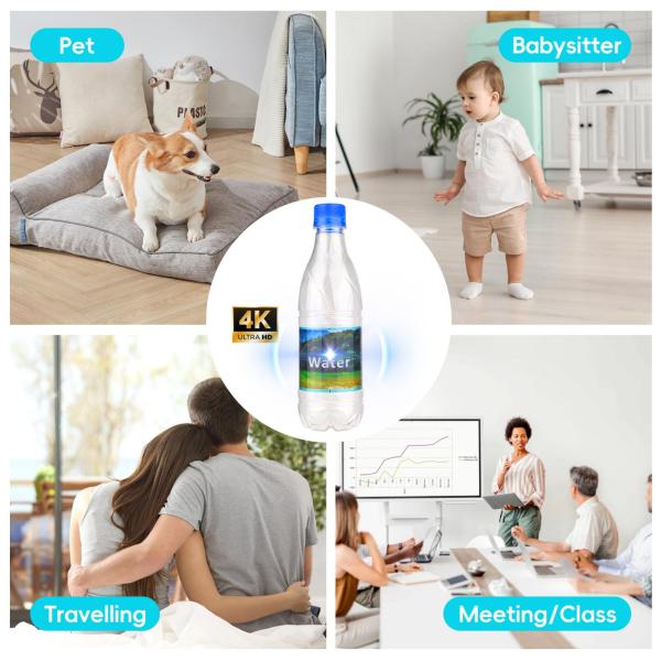Transparent Water Bottle Spy Camera , 1080P FHD Mini Camera Hidden Camera
