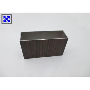 Cheap Recyclable Aluminium Tube Profiles , Anodized Aluminum Tubing Walnut Wood Grain wholesale