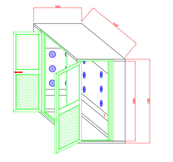Full Stainless steel 304 L Type Clean Room Air Shower for food factory for high standard clean room