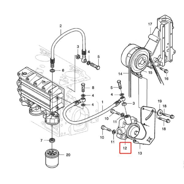 L50E L45B Spare Parts Excavator Fuel Transfer Pump 20460417