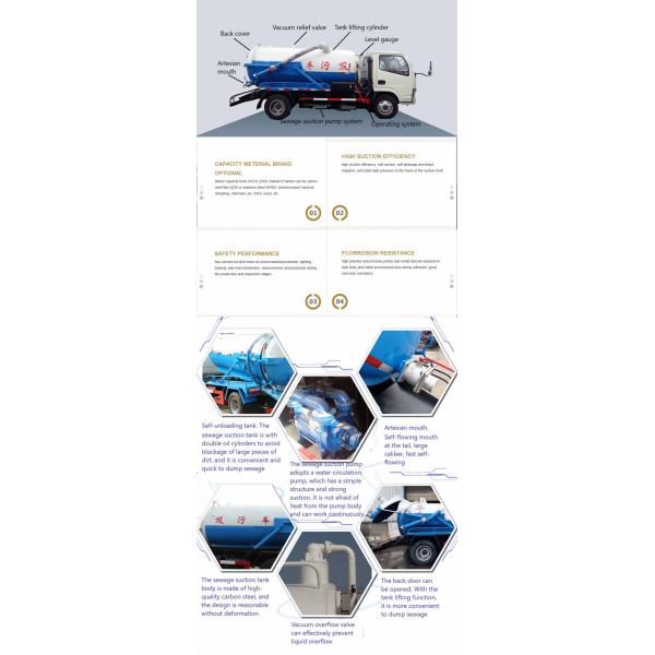 Howo 160HP 8m3 Vacuum Sewage Suction Truck With Diesel Engine