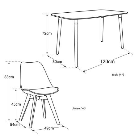 Robustness 0.16CBM 20.5KGS Solid Wood Dining Room Sets