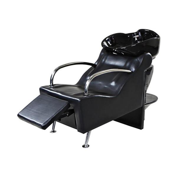 Commercial Salon Backwash Unit Pu Leather , Hydraulic Shampoo Sink And Chair
