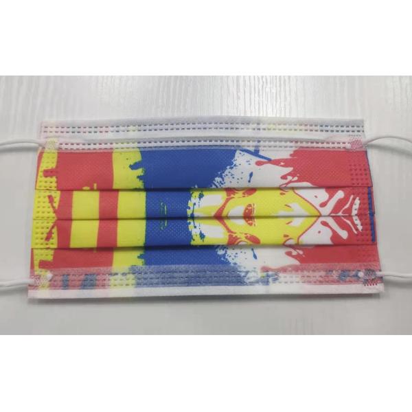 S&J 3 ply disposable printed face mask african custom logo printed medical surgical face mask printed