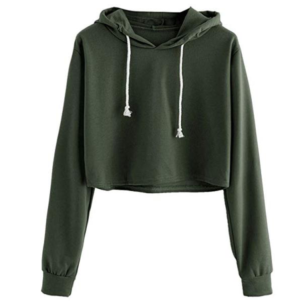 100% Cotton Women Crop Top Hoodie 300gsm Woman Sweatshirt
