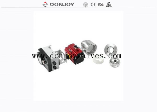 Quality Stainless Steel DN25 DC24V Pneumatic Sanitary Ball Valve for sale