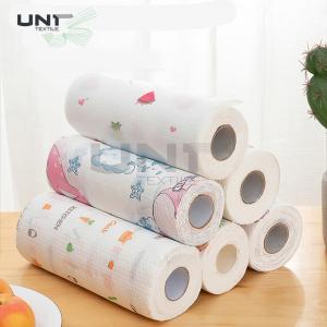 Cheap High Quality Lazy Fabric 100% Viscose / PP Customized Printing Non-woven Interlining Kitchen Cleaning Cloth Chinese sale wholesale