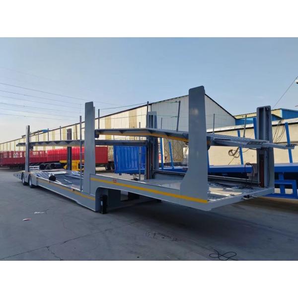 Car Carrier Trailer 6-8 Cars Capacity 2 Axles Hydraulic Car Hauler Semi Truck Trailer