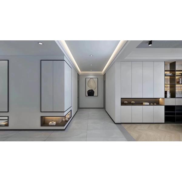 White PET modern kitchen cabinet