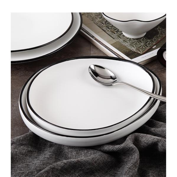 Nordic 24.5x21.5cm 9.5" Oval Ceramic Stoneware Dinnerware Sets