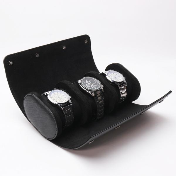 EXPLOSIVE SELLING CYLINDER PU LEATHER THREE DISPLAY TRAVEL MULTI-FUNCTIONAL STORAGE PACKAGING WATCH BOX