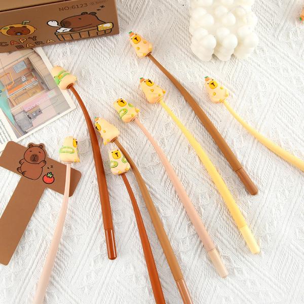 Cute Cartoon Animal Shaking Gel Pens 0.5 Mm, Black Ink Gel Writing Pens For School Supplies Studentds Kids Gifts, 6 Pack