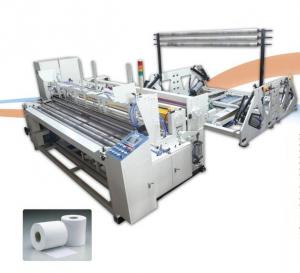 Cheap SIEMENS PLC Toilet Paper Production Line , Toilet Paper Rewinding Machine 250m/ Min High Speed wholesale