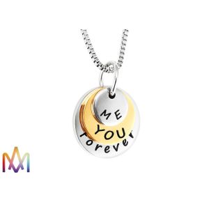 Rustproof SS304 Dangle Charms Mens Engraved Necklace