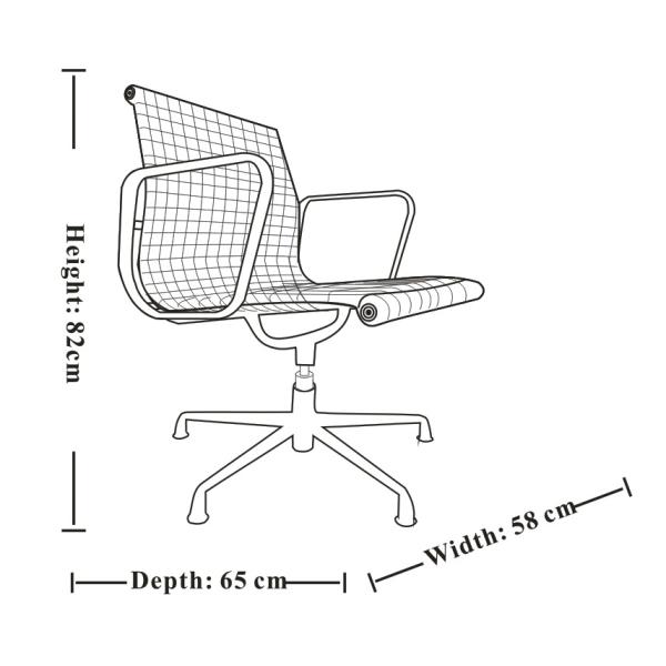 Fixed Armrest Mesh Managers Chair , Modern White Office Chair Net Weight 11kg