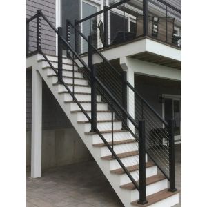 Premium Glass Metal Railing Stainless Glass Handrail Abrasion Resistance