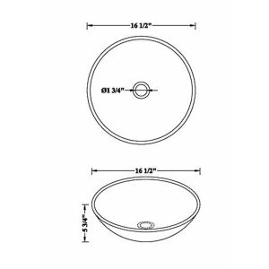 Classical Round Countertop Bathroom Sink Bowls , Tempered Glass Vessel Bathroom