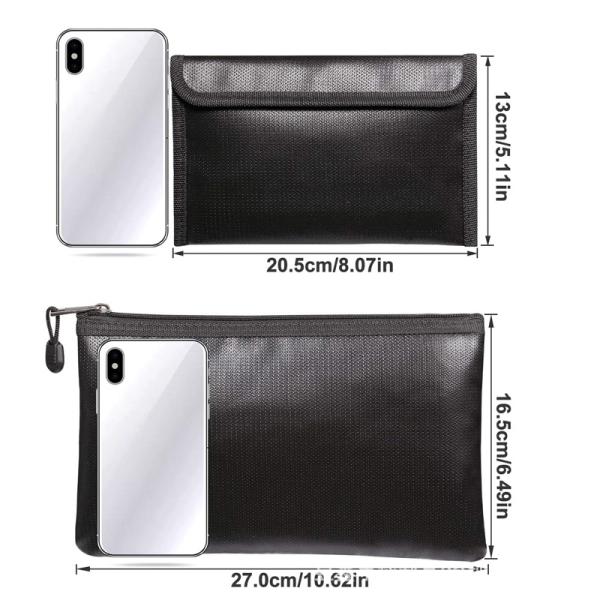 Fireproof Document Bag – Waterproof & High-Temperature Resistant Storage Pouch for A4 Files, Business and Home Use, Moisture-Proof & Zipper Seal