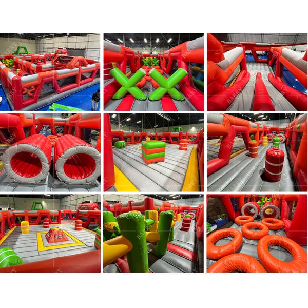 Red Trampoline Park Fun City Inflatable Theme Park Amusement Park Big Adult Inflatable Bounce Houses For Sale For Kids