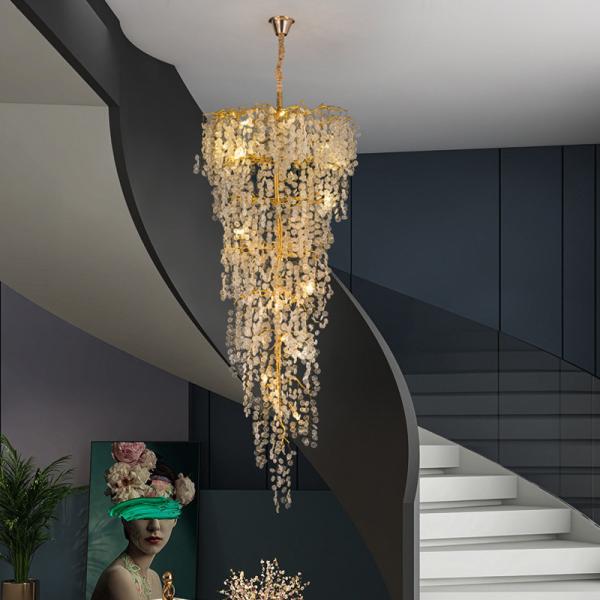 Big Huge Huge Custom Pendant Lights 9500lm Prefabricated Villa Luxury Pendant Ceiling Lights