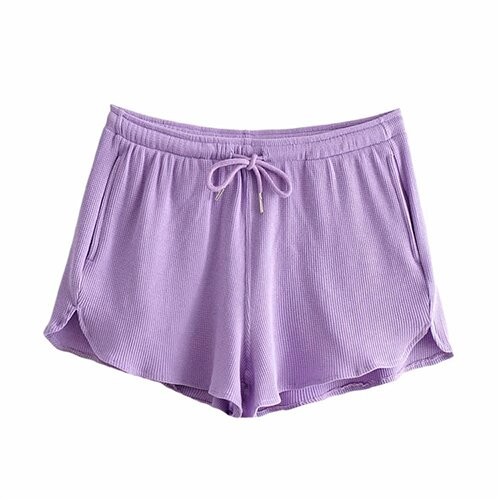 OEM maufactory Summer Home Casual Wide Leg Pants Female BM Thread Elastic Loose Waist Sports Shorts