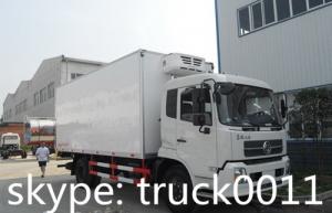 Cheap dongfeng tianjin LHD 10ton-15ton frozen fish transported van truck, hot sale best price cold room truck for frozen food wholesale