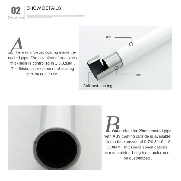 Porcelain SPCC Plastic Coated Pipe JY-4000CB-P Polyethylene Coated Steel Pipe