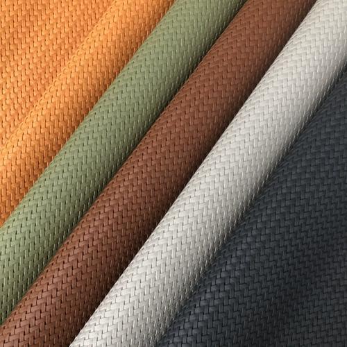 Soft Woven Pattern PVC Leathers Commercial Upholstery Fabric Solution