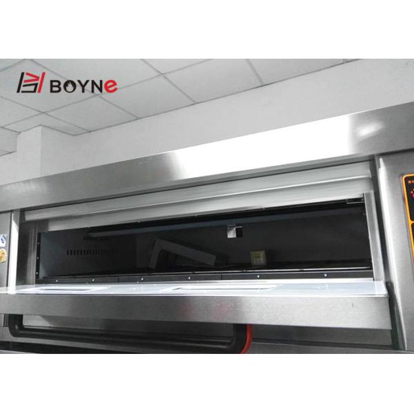 Commercial Double Glass Door Bakery Deck Oven Stainless Steel 1 Deck 3 Trays Bread Oven
